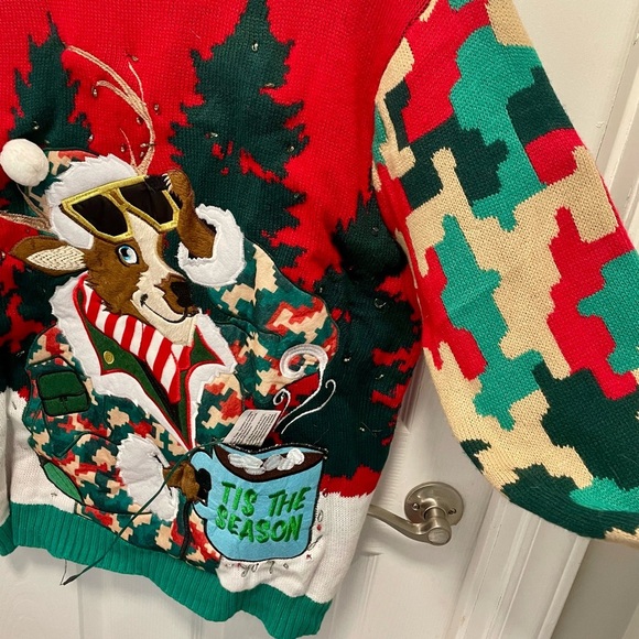 Ugly Christmas sweater light up Celebrate Together with drink holder. - Picture 4 of 5